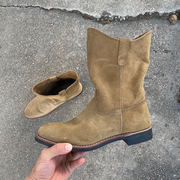 red wing pecos suede